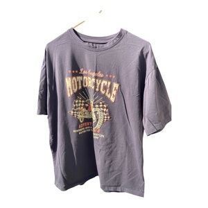 SHEIN Tee Graphic Black Cream Short sleeve size XL